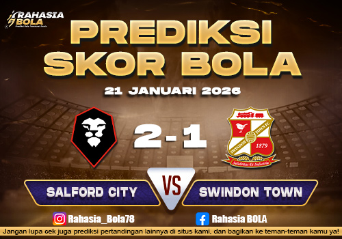 Prediksi Skor Bola Salford City vs Swindon 21 Januari 2026