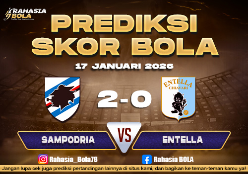Prediksi Skor Bola Sampdoria vs Entella 17 Januari 2026