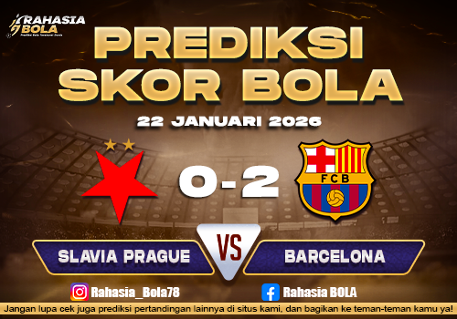 Prediksi Skor Bola Slavia Prague vs Barcelona 22 Januari 2026