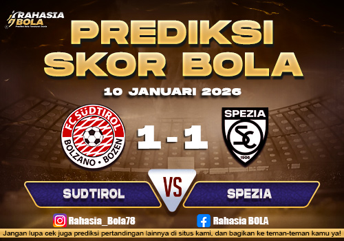 Prediksi Skor Bola Sudtirol vs Spezia 10 Januari 2026