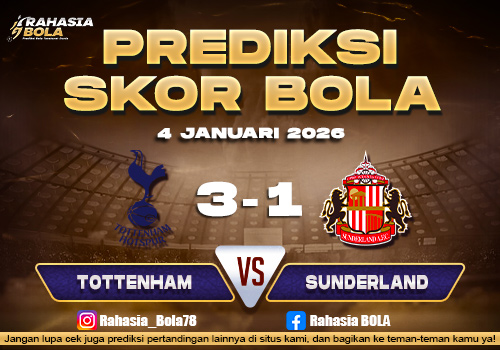Prediksi Skor Bola Tottenham vs Sunderland 4 Januari 2026