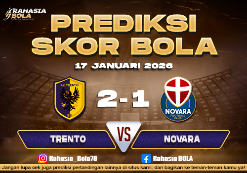 Prediksi Skor Bola Trento vs Novara 17 Januari 2026