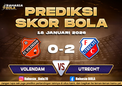 Prediksi Skor Bola Volendam vs Utrecht 18 Januari 2026