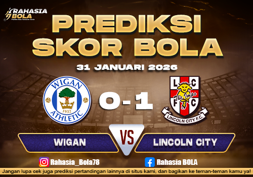 Prediksi Skor Bola Wigan vs Lincoln City 31 Januari 2026