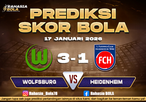 Prediksi Skor Bola Wolfsburg vs Heidenheim 17 Januari 2026