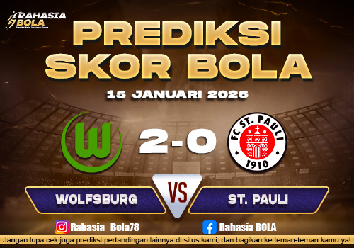 Prediksi Skor Bola Wolfsburg vs St. Pauli 15 Januari 2026
