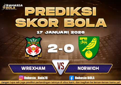 Prediksi Skor Bola Wrexham vs Norwich 17 Januari 2026