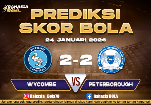 Prediksi Skor Bola Wycombe vs Peterborough 24 Januari 2026