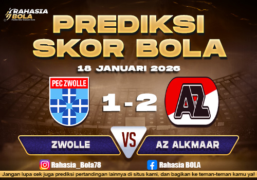 Prediksi Skor Bola Zwolle vs AZ Alkmaar 18 Januari 2026