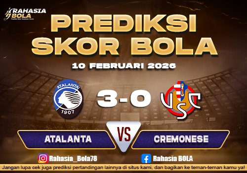 Prediksi Skor Bola Atalanta vs Cremonese 10 Februari 2026