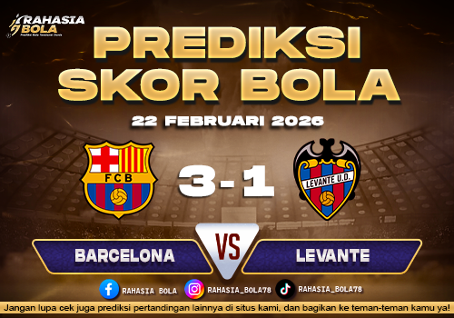 Prediksi Skor Bola Barcelona vs Levante 22 Februari 2026