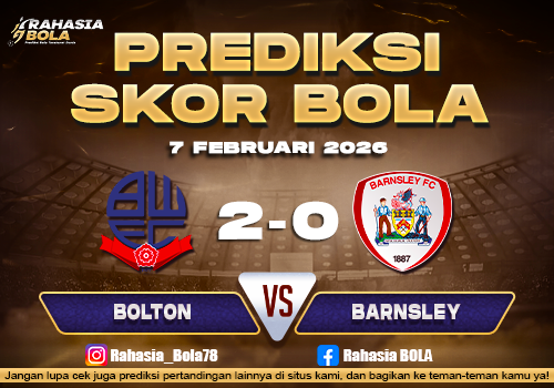 Prediksi Skor Bola Bolton vs Barnsley 7 Februari 2026