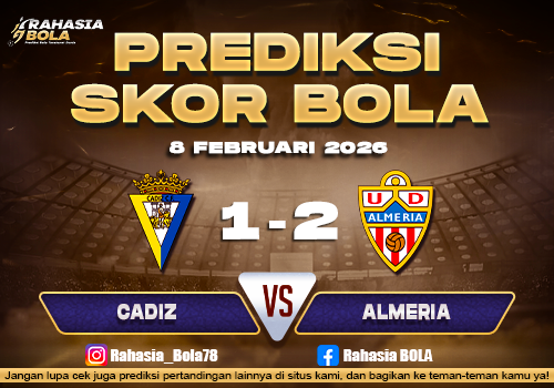 Prediksi Skor Bola Cadiz vs Almeria 8 Februari 2026
