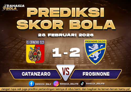 Prediksi Skor Bola Catanzaro vs Frosinone 28 Februari 2026