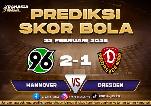 Prediksi Skor Bola Hannover vs Dynamo Dresden 22 Februari 2026