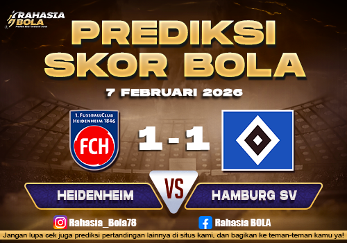 Prediksi Skor Bola Heidenheim vs Hamburg 7 Februari 2026