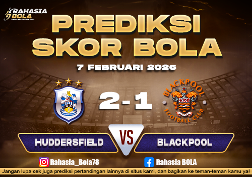 Prediksi Skor Bola Huddersfield vs Blackpool 7 Februari 2026