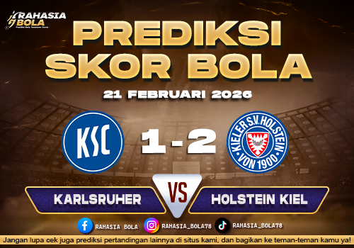 Prediksi Skor Bola Karlsruher vs Holstein Kiel 21 Februari 2026