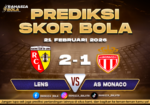 Prediksi Skor Bola Lens vs Monaco 21 Februari 2026