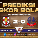 Prediksi Skor Bola Lincoln City vs Bolton 14 Februari 2026