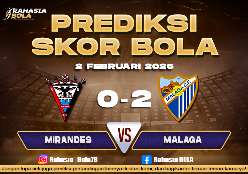 Prediksi Skor Bola Mirandes vs Malaga 2 Februari 2026