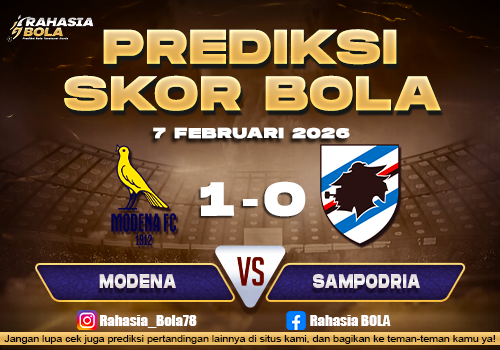 Prediksi Skor Bola Modena vs Sampdoria 7 Februari 2026