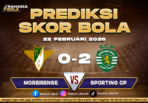 Prediksi Skor Bola Moreirense vs Sporting CP 22 Februari 2026