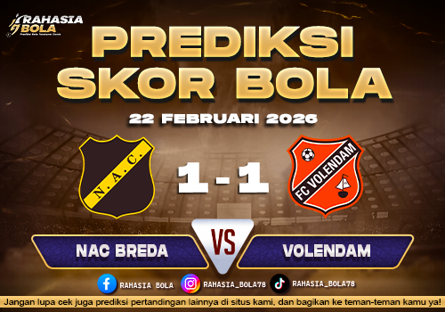 Prediksi Skor Bola NAC Breda vs Volendam 22 Februari 2026