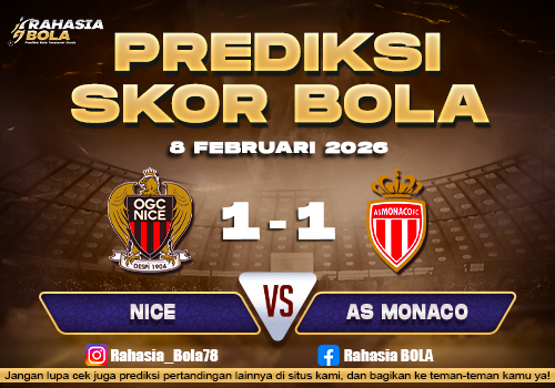 Prediksi Skor Bola Nice vs Monaco 8 Februari 2026
