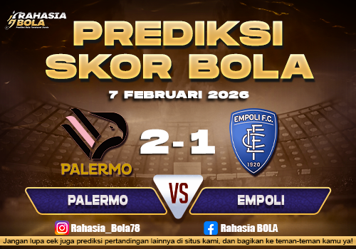 Prediksi Skor Bola Palermo vs Empoli 7 Februari 2026