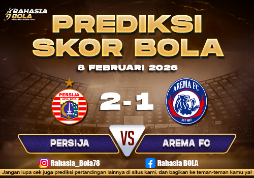 Prediksi Skor Bola Persija Jakarta vs Arema 8 Februari 2026