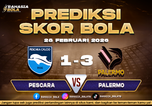 Prediksi Skor Bola Pescara vs Palermo 28 Februari 2026