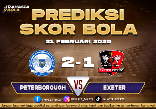 Prediksi Skor Bola Peterborough Utd vs Exeter 21 Februari 2026