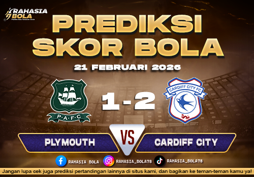 Prediksi Skor Bola Plymouth vs Cardiff 21 Februari 2026