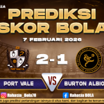 Prediksi Skor Bola Port Vale vs Burton Albion 7 Februari 2026