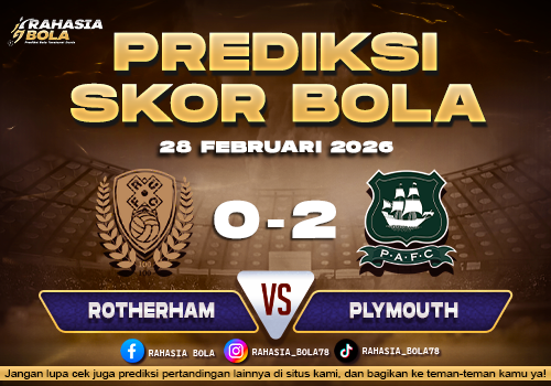 Prediksi Skor Bola Rotherham Utd vs Plymouth 28 Februari 2026