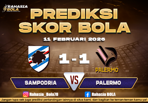 Prediksi Skor Bola Sampdoria vs Palermo 11 Februari 2026