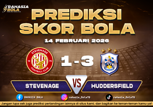 Prediksi Skor Bola Stevenage vs Huddersfield 14 Februari 2026