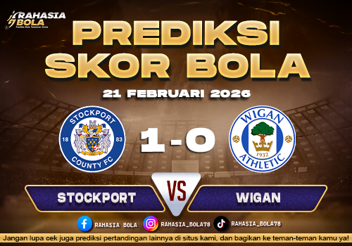 Prediksi Skor Bola Stockport vs Wigan 21 Februari 2026