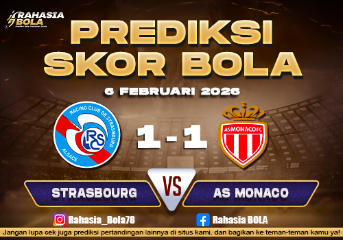 Prediksi Skor Bola Strasbourg vs Monaco 6 Februari 2026