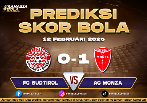 Prediksi Skor Bola Sudtirol vs Monza 12 Februari 2026