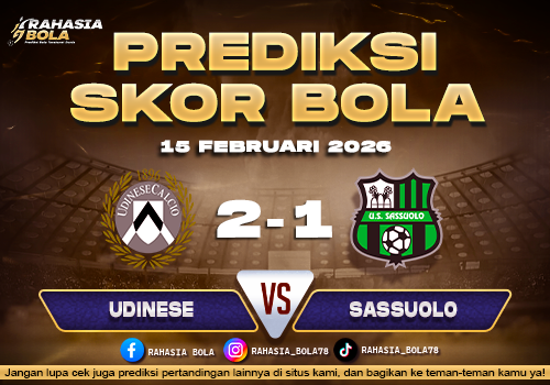 Prediksi Skor Bola Udinese vs Sassuolo 15 Februari 2026