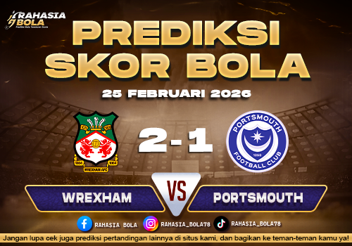 Prediksi Skor Bola Wrexham vs Portsmouth 25 Februari 2026