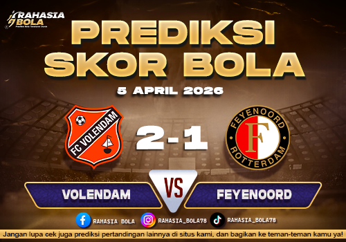 Prediksi Liga Belanda Volendam vs Feyenoord 5 April 2026