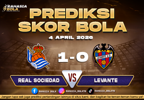 Prediksi Liga Spanyol Real Sociedad vs Levante 4 April 2026