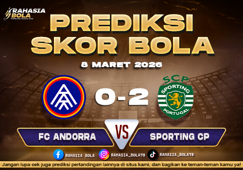 Prediksi Skor Bola Andorra vs Sporting CP 8 Maret 2026