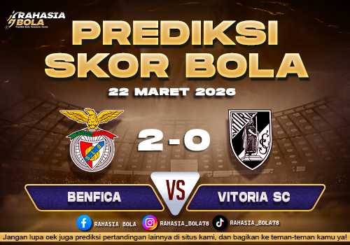 Prediksi Skor Bola Benfica vs Vitoria SC 22 Maret 2026