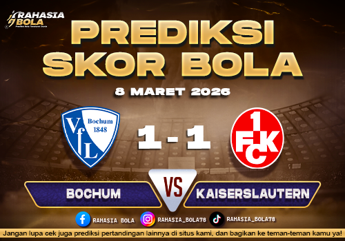 Prediksi Skor Bola Bochum vs Kaiserslautern 8 Maret 2026