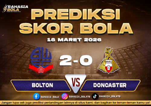 Prediksi Skor Bola Bolton vs Doncaster 18 Maret 2026