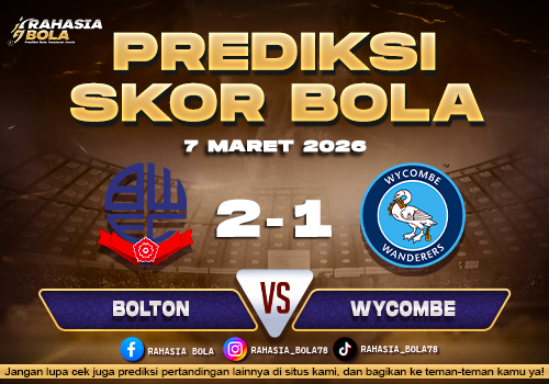 Prediksi Skor Bola Bolton vs Wycombe 7 Maret 2026